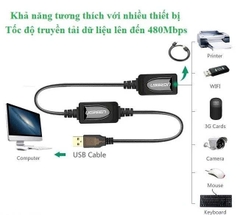 Ugreen Cáp nối dài USB 2.0 dài 15m Ugreen 10323 có chíp khuếch đại