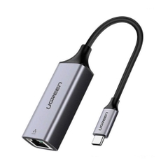 Ugreen Cáp chuyển USB Type C sang mạng Lan, RJ 45 Ugreen 50737 CM199 tốc độ 1Gb/1000Mb màu ghi vỏ nhôm