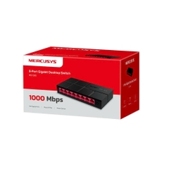 Mercusys Bộ chia mạng (Switch) 8 Cổng Gigabit Mercusys MS108G 10/100/1000 Mbps vỏ nhựa màu đen