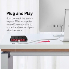 Mercusys Bộ chia mạng (Switch) 8 Cổng Gigabit Mercusys MS108G 10/100/1000 Mbps vỏ nhựa màu đen
