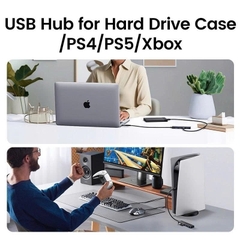Bộ chia USB 3.0 sang 4 cổng USB Ugreen 25851 CM219 vỏ nhựa dài 15cm màu đen