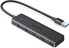 Bộ chia USB 3.0 sang 4 cổng USB Ugreen 25851 CM219 vỏ nhựa dài 15cm màu đen