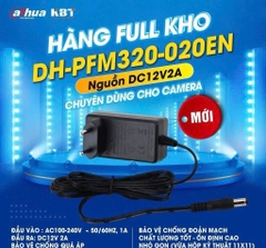 Nguồn 12V-2A Dahua DH-PFM320-020EN, Nguồn 12V2A chuyên dụng camera, Adapter Camera CCTVA