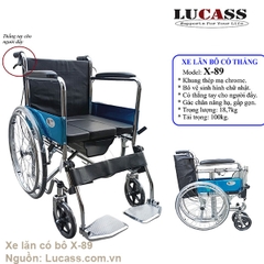 Xe lăn có bô vệ sinh Lucass X-89