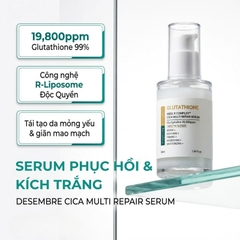 Tinh chất phục hồi kháng sắc tố liposome Glutathione Cica Multi Repair Serum Desemre
