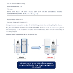 Tinh chất cô đặc cấp ẩm Desembre Chính Hãng