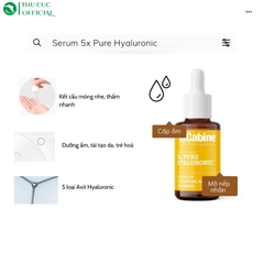 Tinh chất LaCabine 5x Pure Hyaluronic Serum 30ml - dưỡng ẩm, căng bóng da