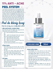 Peel Giảm mụn Icon Skin Anti Acne Smart Peel System 11% và 18% 