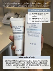 Kem chống nắng VAVAW Lumiglow Rosy Sheer Sunscreen/ Maagiic W Sun Cream SPF 50 PA+++