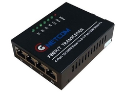 Bộ chuyển tiếp quang điện 10/100Mbps, 2 quang SC A/B, 4 LAN UTP,  HL-2F4E-SC