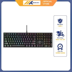 Bàn phím cơ DareU EK810 Black red, 104 phím Multiple LED 7 màu
