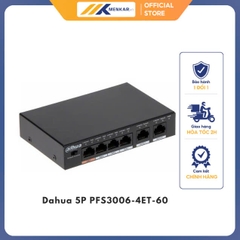 Switch POE 6 cổng 10/100Mbps DAHUA DH-PFS3006-4ET-60
