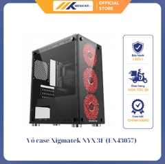 Vỏ case XIGMATEK NYX 3F (EN43057) – 2 mặt kính cường lực ,3 fan led