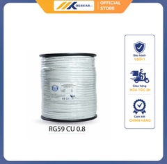 Cáp đồng trục Teasung RG59 liền nguồn đồng dầu 0.8mm, 305m/cuộn (502642)
