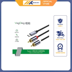 Cáp Type-C ra 2 Audio RCA VEGGIEG VA621