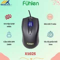 Chuột có dây Fuhlen X102S Gaming, Led 7 màu