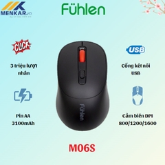 Chuột không dây Fuhlen M06s Black