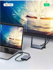 Bộ phát nhận tín hiệu HDMI+VGA không dây 50m 1080p@60hz sóng 5Ghz Ugreen 50633A cao cấp (vỏ nhôm)