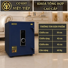KÉT VIỆT TIỆP K65-KD_VÂN TAY + ĐIỆN TỬ_60Kg_KHÔNG CHÌA KHÓA