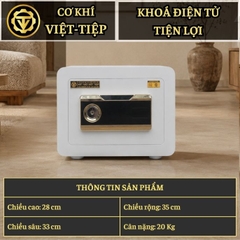 KÉT VIỆT TIỆP B20E_KHOÁ ĐIỆN TỬ CẢM ỨNG_20Kg_BO GÓC KHÔNG BẢN LỀ
