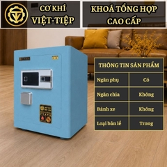 KÉT VIỆT TIỆP B50EVT_VÂN TAY + ĐIỆN TỬ_45Kg_BO GÓC KHÔNG BẢN LỀ