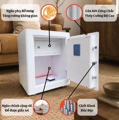 KÉT VIỆT TIỆP B50E_KHOÁ ĐIỆN TỬ CẢM ỨNG_45Kg_BO GÓC KHÔNG BẢN LỀ
