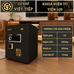 KÉT VIỆT TIỆP B50E_KHOÁ ĐIỆN TỬ CẢM ỨNG_45Kg_BO GÓC KHÔNG BẢN LỀ