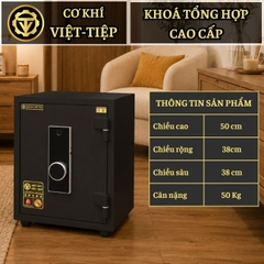 KÉT VIỆT TIỆP K54-KD_VÂN TAY + ĐIỆN TỬ_50Kg_KHÔNG CHÌA KHÓA