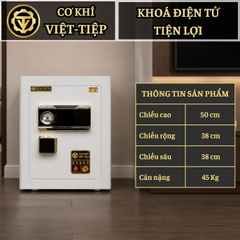 KÉT VIỆT TIỆP B50E_KHOÁ ĐIỆN TỬ CẢM ỨNG_45Kg_BO GÓC KHÔNG BẢN LỀ