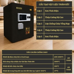 KÉT VIỆT TIỆP B50EVT_VÂN TAY + ĐIỆN TỬ_45Kg_BO GÓC KHÔNG BẢN LỀ