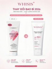 Kem Body Trắng Da Chống Nắng Nâng Tone Trắng Hồng Rạng Rỡ WHISIS Premium Collagen Whitening Body Lotion 200ml