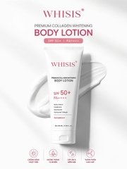 Kem Body Trắng Da Chống Nắng Nâng Tone Trắng Hồng Rạng Rỡ WHISIS Premium Collagen Whitening Body Lotion 200ml