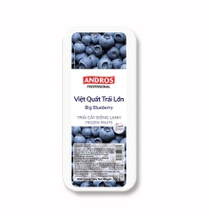 Việt quất trái lớn nguyên trái đông lạnh Andros (Frozen Big Blueberry - IQF) - hộp 700g