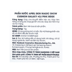 Phấn Nước Aprilskin Ma Thuật Màu Sáng Hồng 22 Pink Beige 15g
