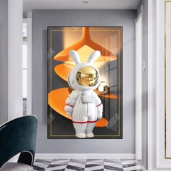 Tranh Gấu Kaws Bearbrick Tráng Gương Pha Lê