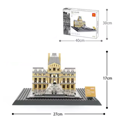 Đồ chơi xếp hình Toà nhà Paris Louvre_4213