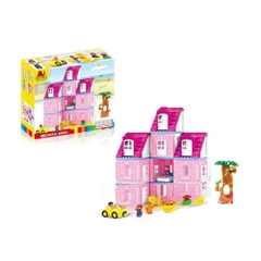 Đồ chơi xếp hình ngôi nhà hồng của bé gái_HG-1619