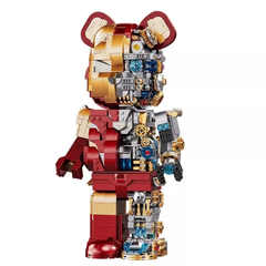 Đồ chơi xếp hình Bearbrick gấu máy Ironman_188004