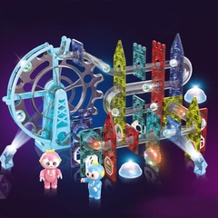 Đồ chơi xếp hình nam châm STEAM 3D Vòng đu quay và thang máy_13803