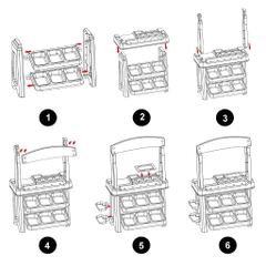Mô hình quầy siêu thị bán kem và bánh ngọt_668-74