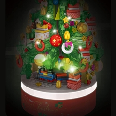 Đồ chơi xếp hình Hộp nhạc Đèn xoay Cây thông Noel_23001