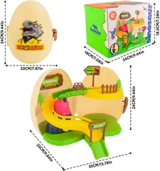 Đồ chơi khủng long deAO cho trẻ em với 4 mô hình khủng long và 2 ô tô khủng long mini_SG3003