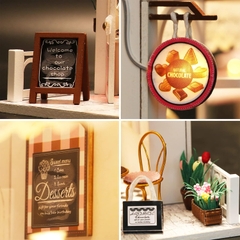 Đồ chơi xếp hình nhà gỗ nhà cafe_C007