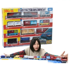 Mô hình 12 toa Takara Tomy EH500 Kintaro với 2 toa tàu và 10 toa chở hàng_208216