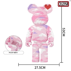 Đồ chơi xếp hình Bearbrick Ombre hồng_1711