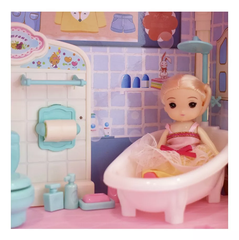 Đồ chơi xếp hình ngôi nhà búp bê - Biệt Thự Công Chúa Barbie nhiều tầng_7001