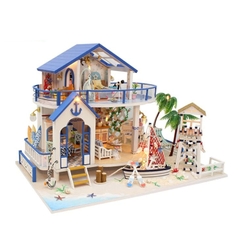 Đồ chơi xếp hình nhà gỗ DIY biệt thự bờ biển_13846