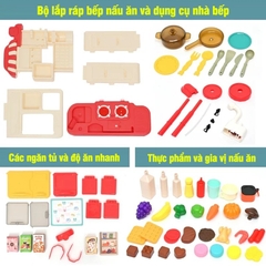 Đồ chơi nhà bếp nấu ăn cho bé màu hồng_G793A