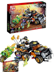 Đồ chơi xếp hình xe ô tô tải ủi đất Cole và xe máy moto của Lloyd_MG859