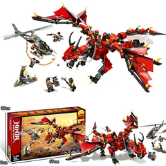 Đồ chơi xếp hình Ninja Firstbourne máy bay trực thăng Dragon & Hunter_60098